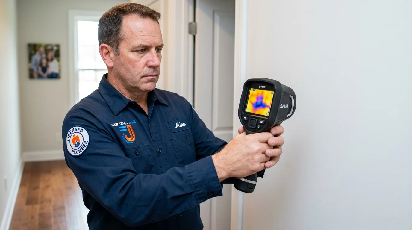 Thermal imaging leak detection by Johns Plumbing LLC in North Olmsted